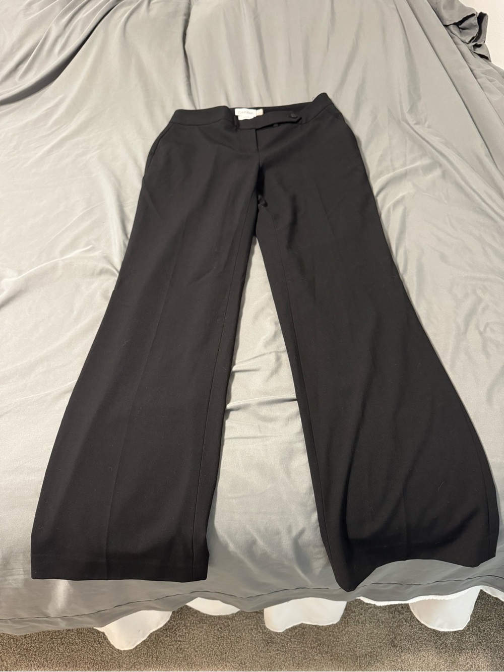 Calvin Klein Black Wide-Leg Dress Pants